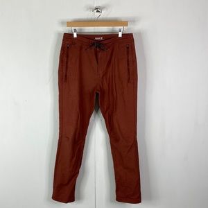 Roark Layover Pants in Brick Red/Brown